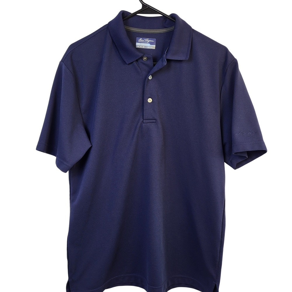 Ben Hogan Performance Mens Navy Blue‎ Micro Stripe Golf Polo Shirt Medium WT5171